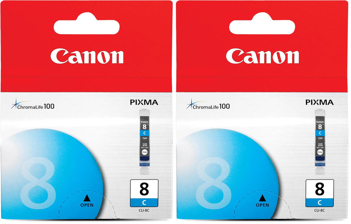 Canon CLI-8 Cyan Ink Tank Compatible to Pro9000 and Pro9000 Mark II (Pack of 2)