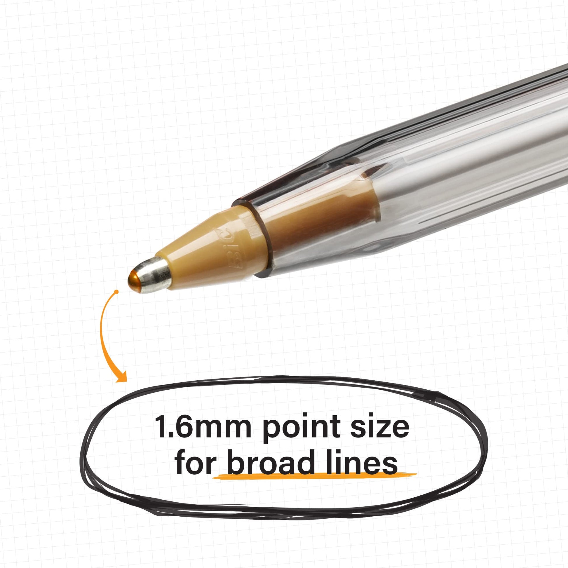 BIC Cristal Xtra Bold Ballpoint Pens, Bold Point (1.6mm) For Vivid And Dramatic Lines, Black Ink, 24-Count Pack, Perfect Ink Pens