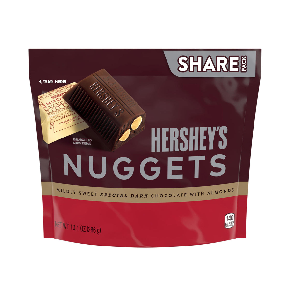 HERSHEY'S NUGGETS SPECIAL DARK Chocolate with Almonds Candy Share Pack, 10.1 oz