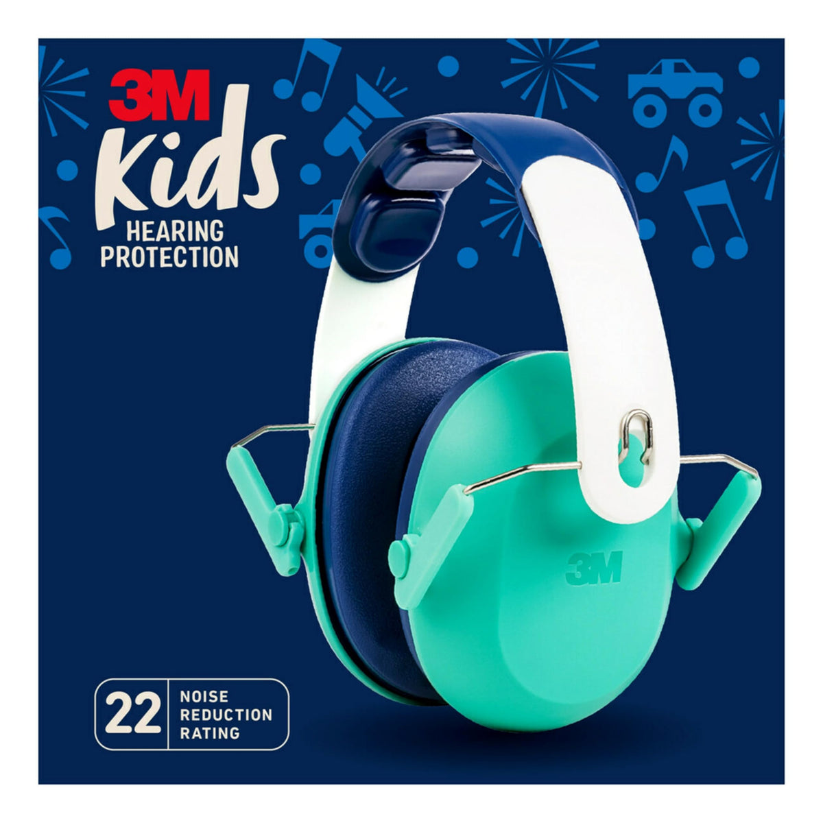 3M Kids Hearing Protection, Kids Ear Protection with Adjustable Headband, 22dB Noise Reduction Rating, Green