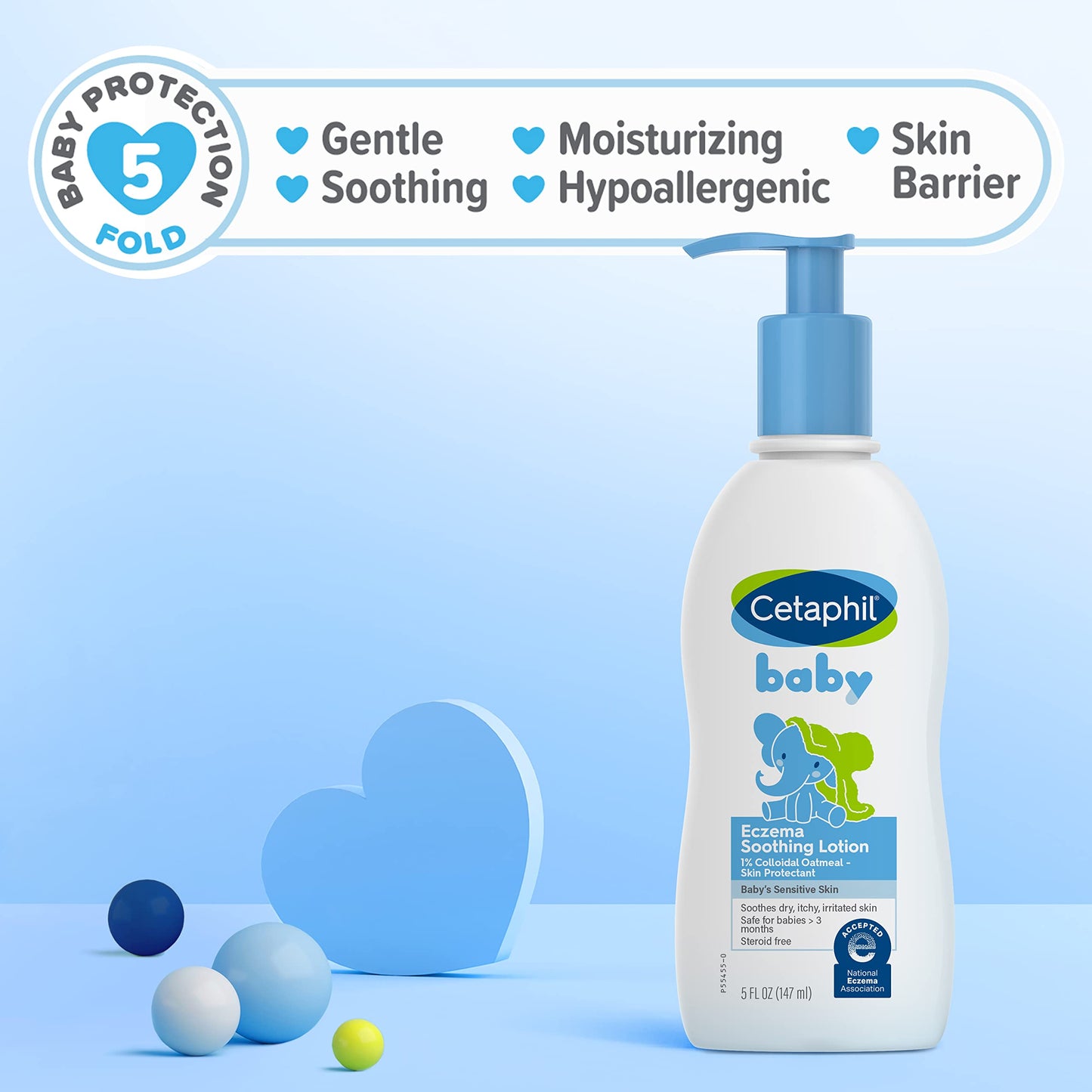 Cetaphil Baby Eczema Soothing Lotion, Colloidal Oatmeal, Paraben Free, Hypoallergenic, Dry Skin, 10 Fluid Ounce