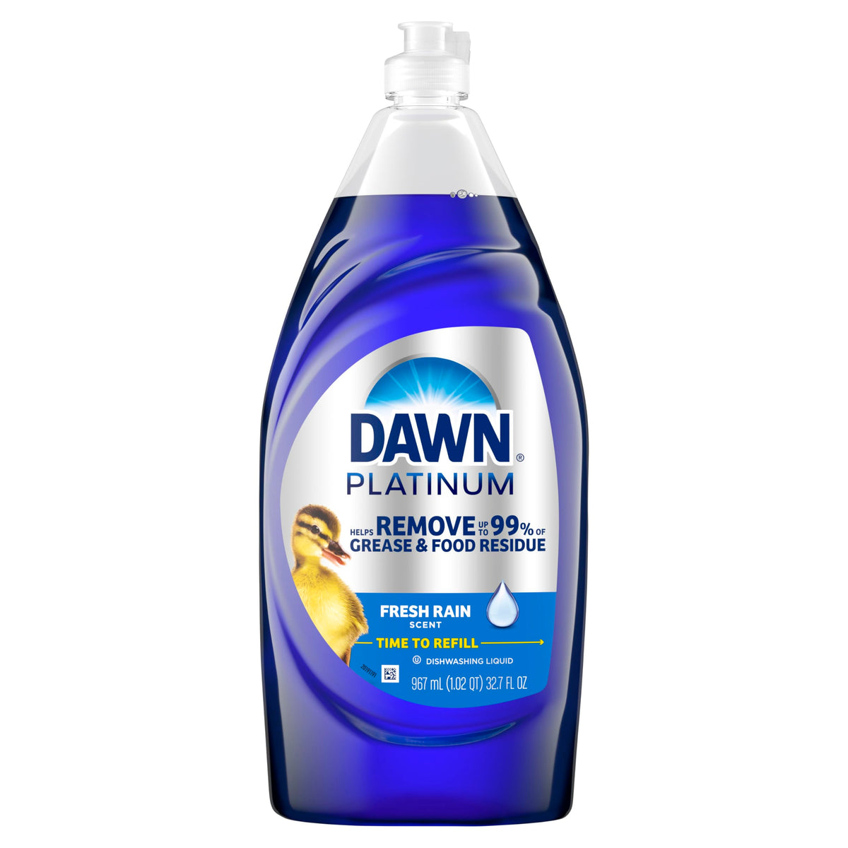 Dawn Platinum Dishwashing Liquid, Fresh Rain Scent, 32.7 fl oz