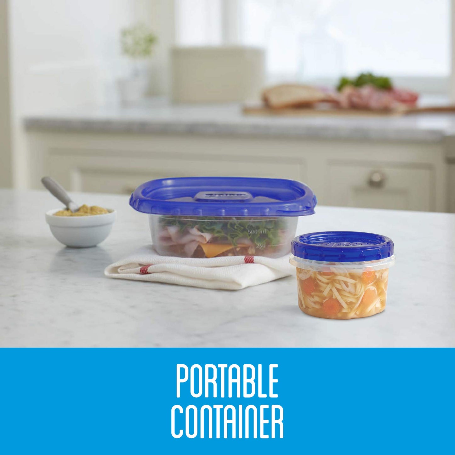 Ziploc Food Storage Meal Prep Containers, Reusable for Lunch and Leftovers, Dishwasher Safe, Variety Pack, 20 Containers and 20 Lids