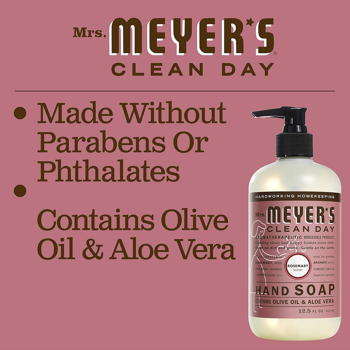 Mrs. Meyer's Liquid Hand Soap Rosemary 12.5 OZ
