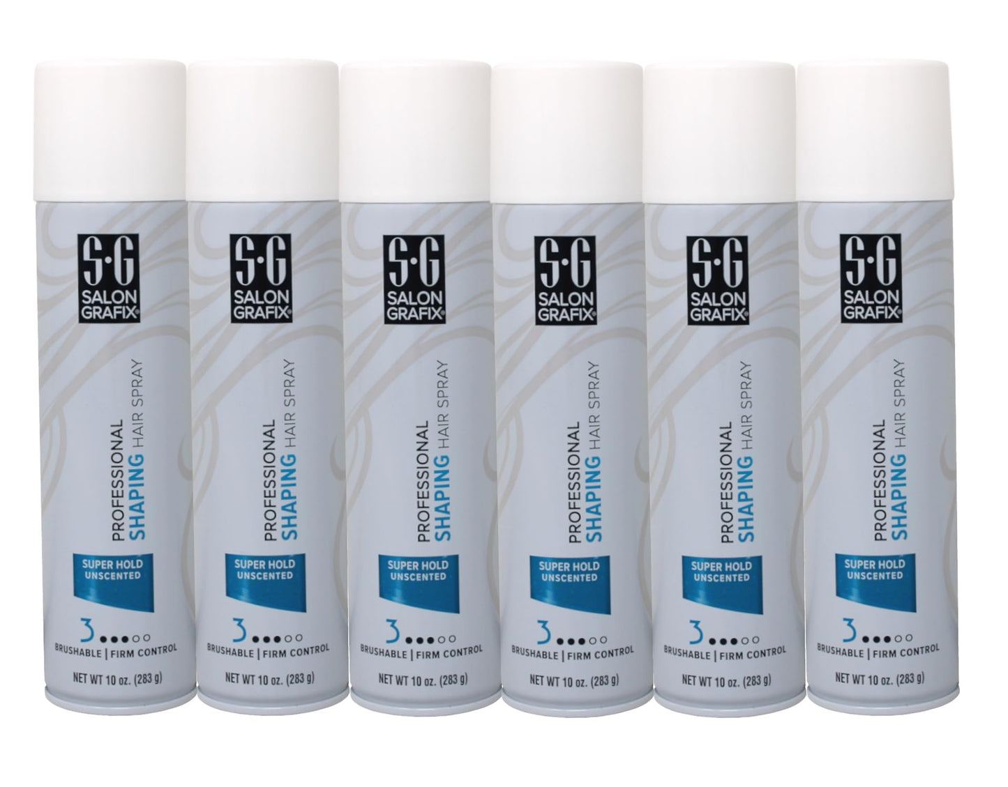 Salon Grafix Shaping Hair Spray Super Hold Unscented 10 oz (Pack of 6)