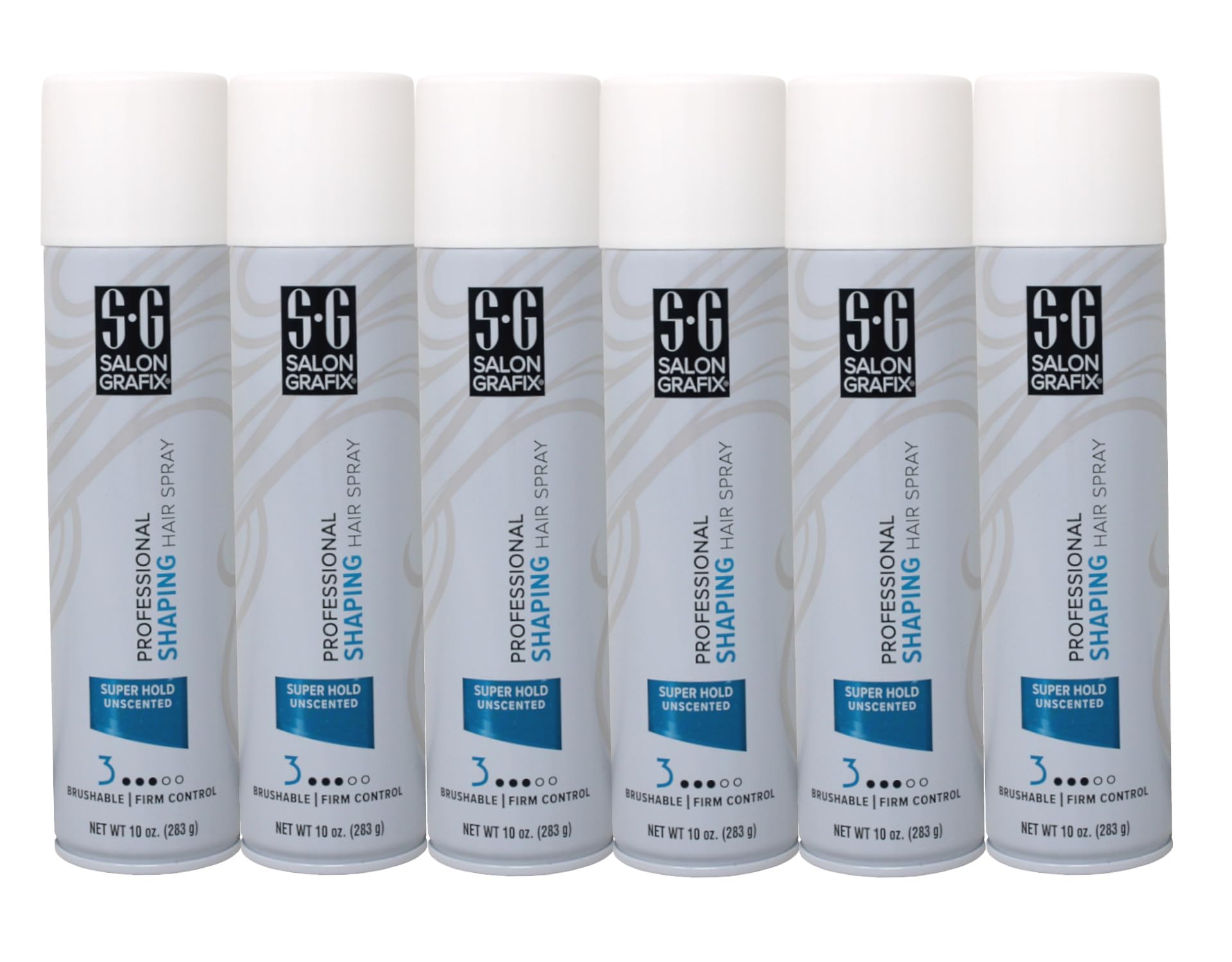 Salon Grafix Shaping Hair Spray Super Hold Unscented 10 oz (Pack of 6)