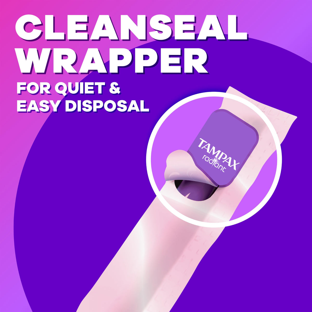 Tampax Radiant Tampons Multipack, with LeakGuard Braid, Regular/Super Absorbency, Unscented, 28 Count