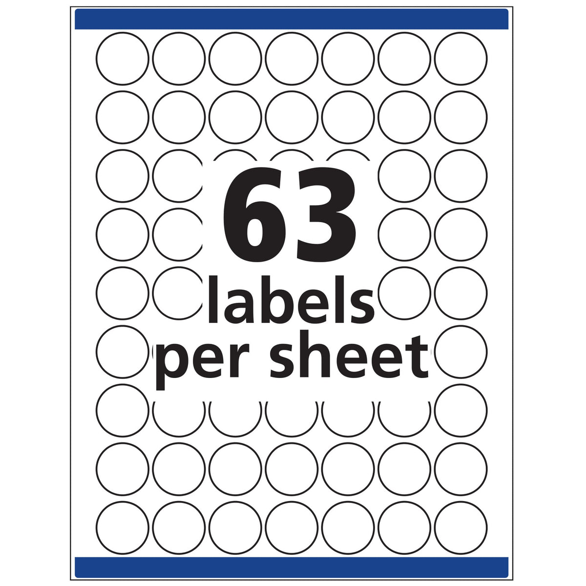 Avery Multiuse Removable 1" Round Labels with Sure Feed, 945 Small White Labels for Organization and Storage (6450)