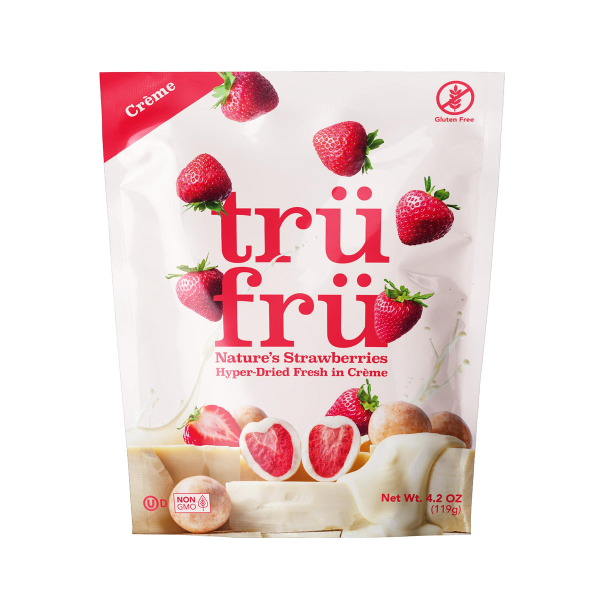 Tru Fru Hyper-Dried Strawberries & Crème, 4.2oz