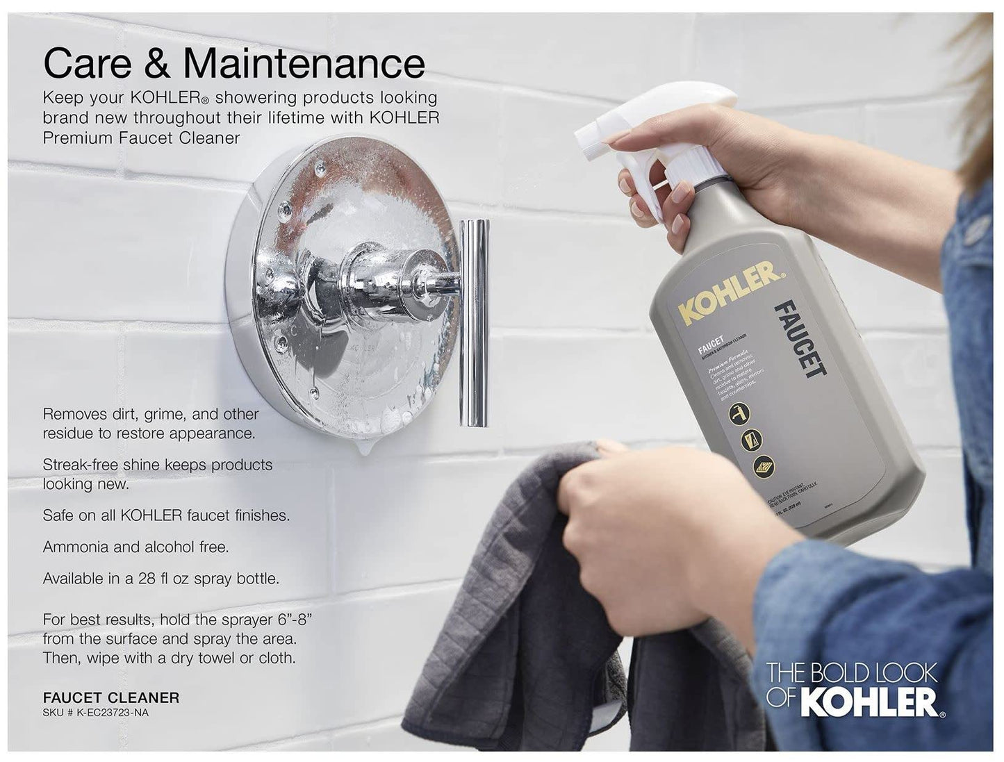 KOHLER 76464-G-BN Awaken 8 Inch Single-Function Rain SHOWERHEAD, 8" Fixed Round Rainfall SHOWERHEAD, 1.75 GPM, Vibrant Brushed Nickel