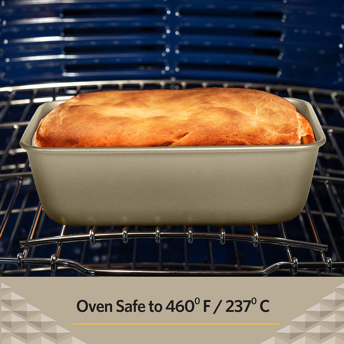 Glad Loaf Baking Pan Nonstick - Heavy Duty Metal Bakeware for Bread and Cakes, 9.5 x 5.5 x 3 inches