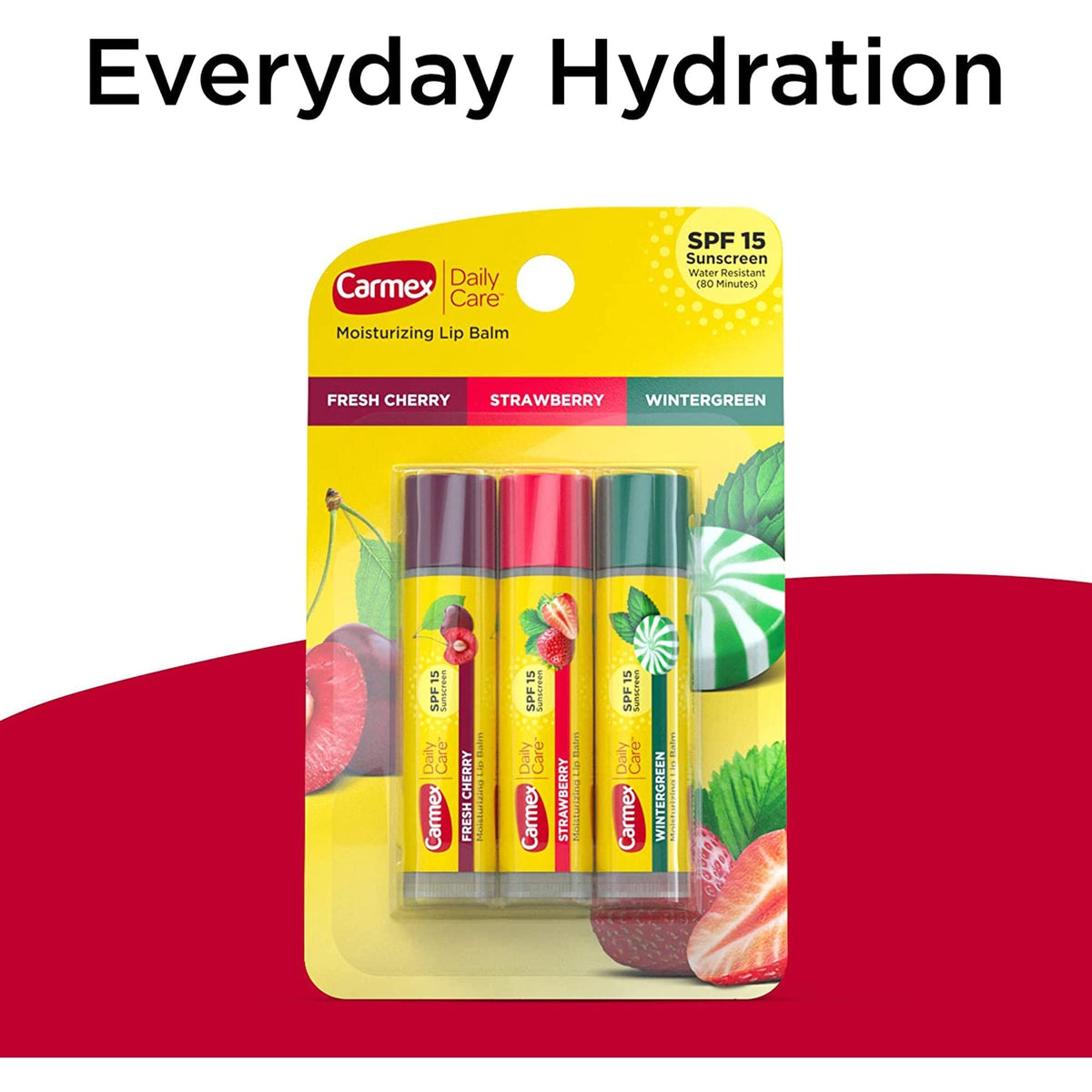 Carmex, Lip Balm Daily SPF, 3 Count