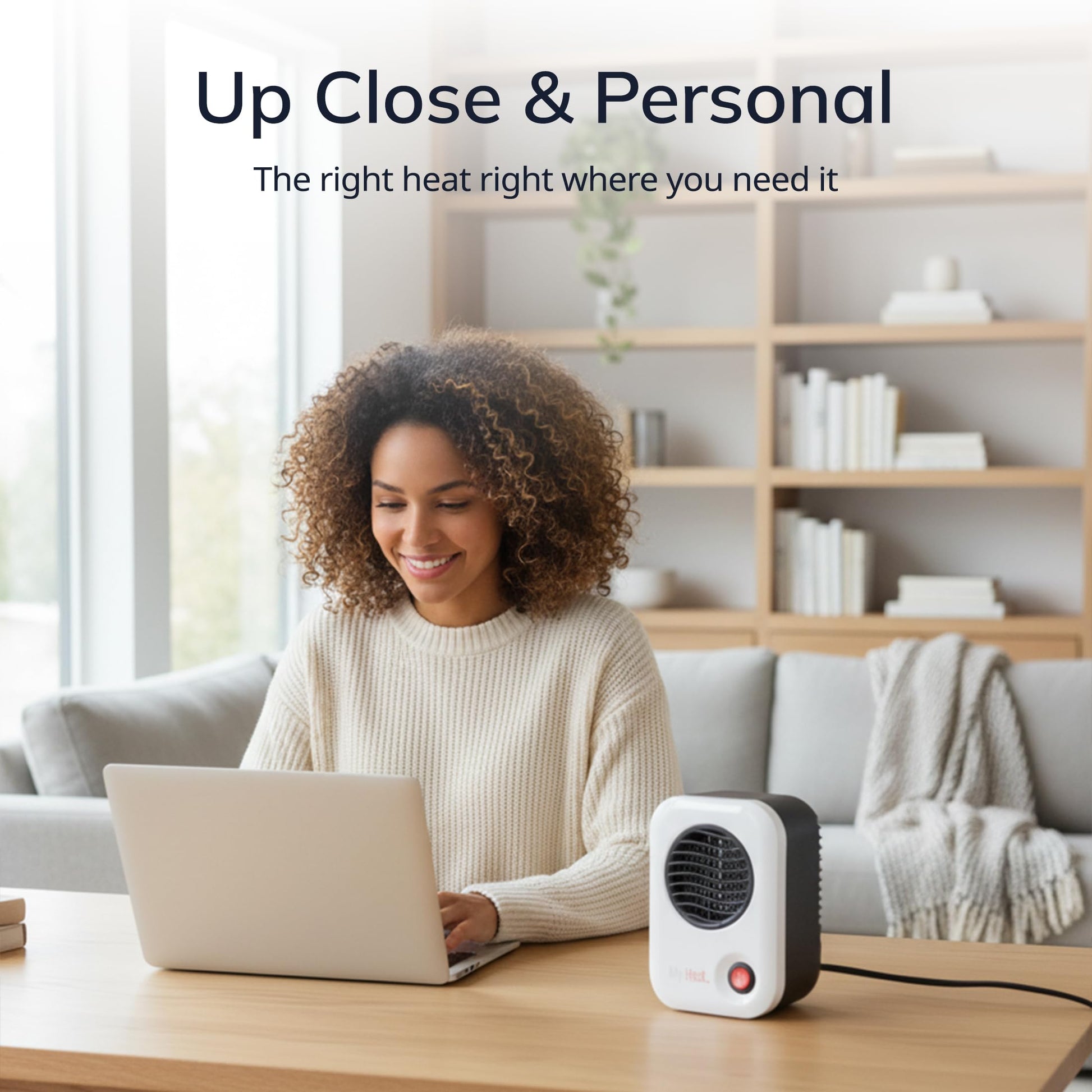 Lasko MyHeat Personal Space Heater, Compact, White