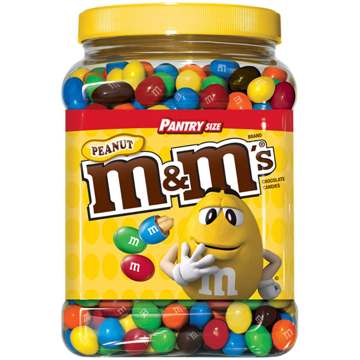 M&M'S Candies, Peanut Chocolate, 62 Ounce Jar, Pack of 1