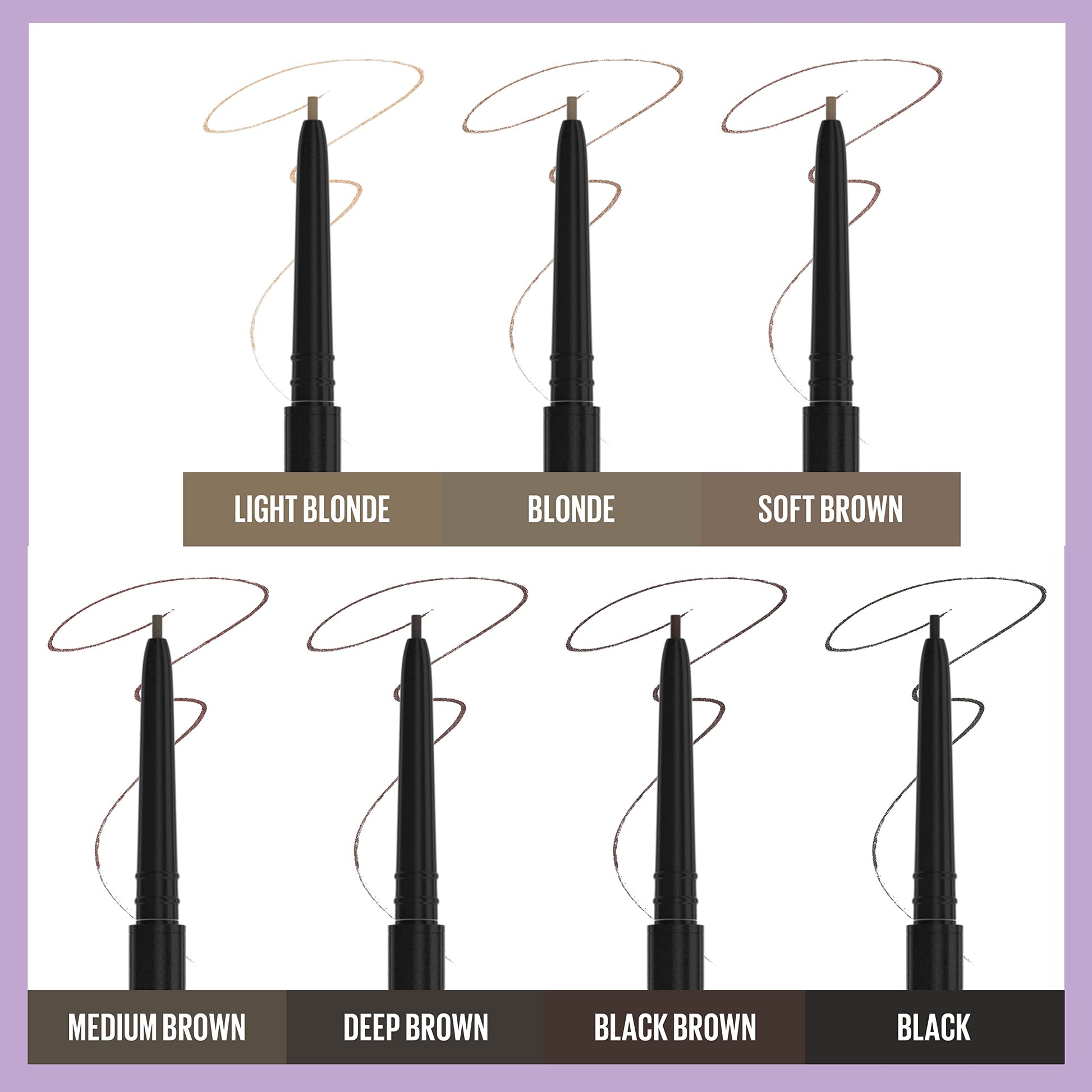 Maybelline Brow Ultra Slim Defining Eyebrow Makeup Mechanical Pencil With 1.55 MM Tip And Blending Spoolie For Precisely Defined Eyebrows, Light Blonde, 0.003 oz.