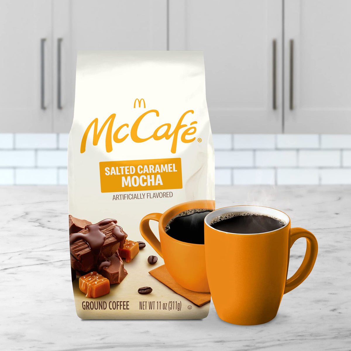 McCafe Salted Caramel Mocha, Ground Coffee, Flavored, 11oz. Bagged
