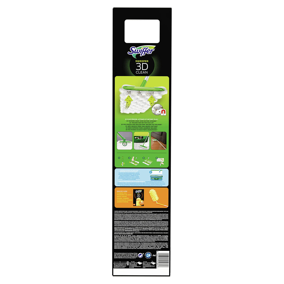 Swiffer 3D Dust Catcher Mop Starter Kit 4 Dry Wipes/2 Wet Wipes