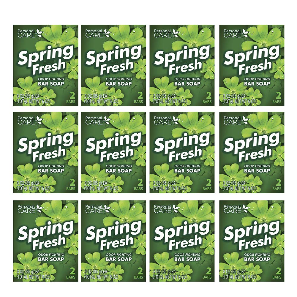 Deodorant Soap Bar, Spring Fresh, 3-oz., 2-Pk.