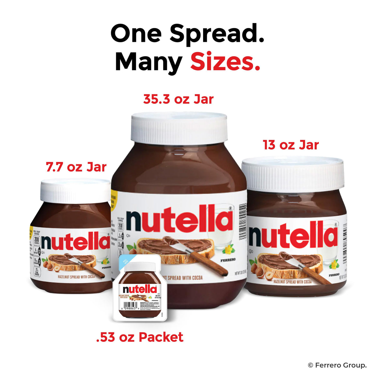 Nutella Hazelnut Spread With Cocoa For Breakfast, 26.5 Oz Jar