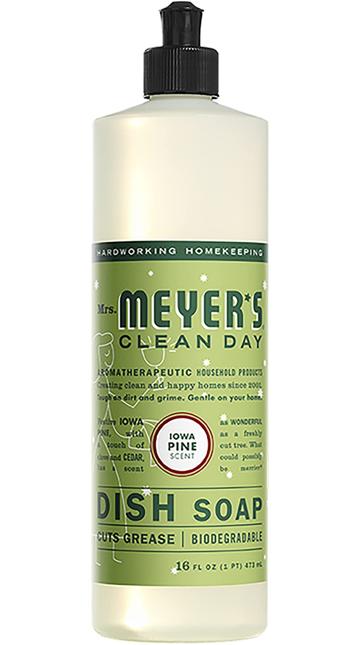 Mrs. MEYER'S Kitchen Set, Dish Soap, Hand Soap, and Multi-Surface Cleaner, 3 CT (Iowa Pine)