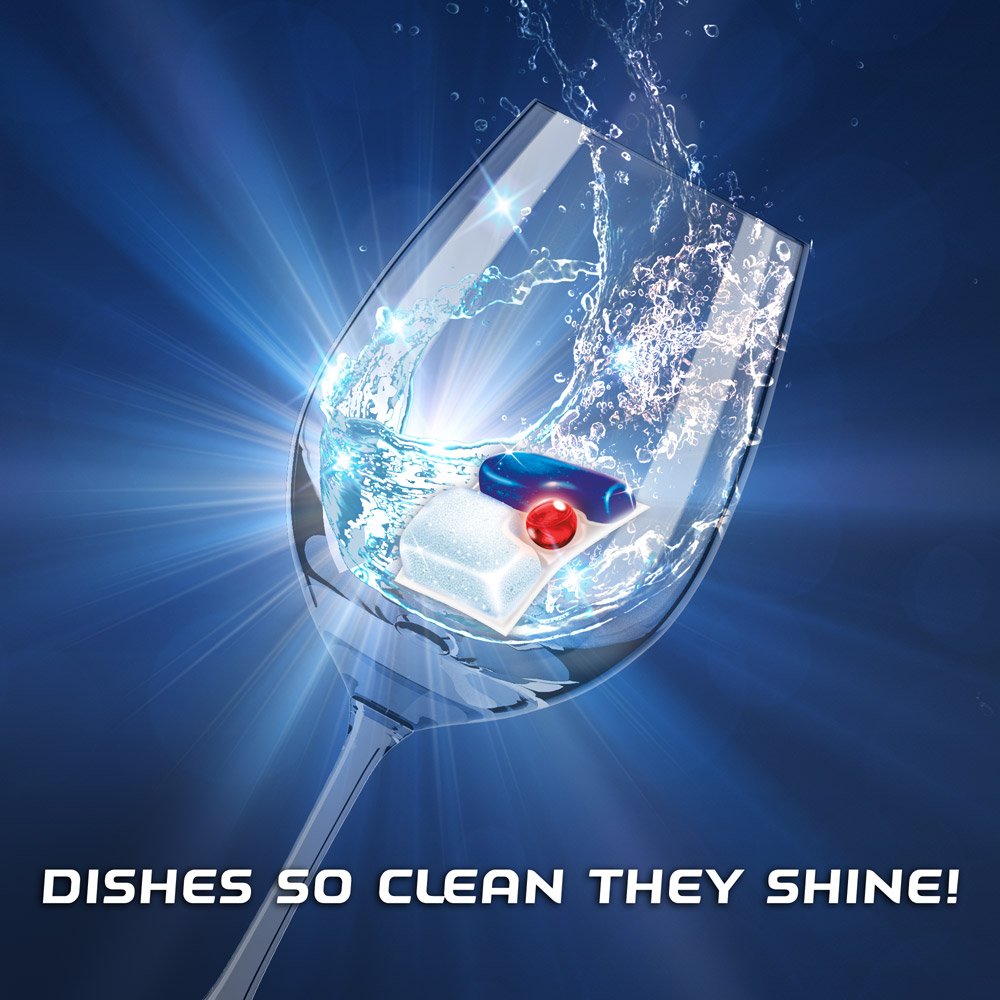 Finish - Quantum with Activblu technology - 120ct (8x15ct) - Dishwasher Detergent - Powerball - Ultimate Clean and Shine - Dishwashing Tablets - Dish Tabs