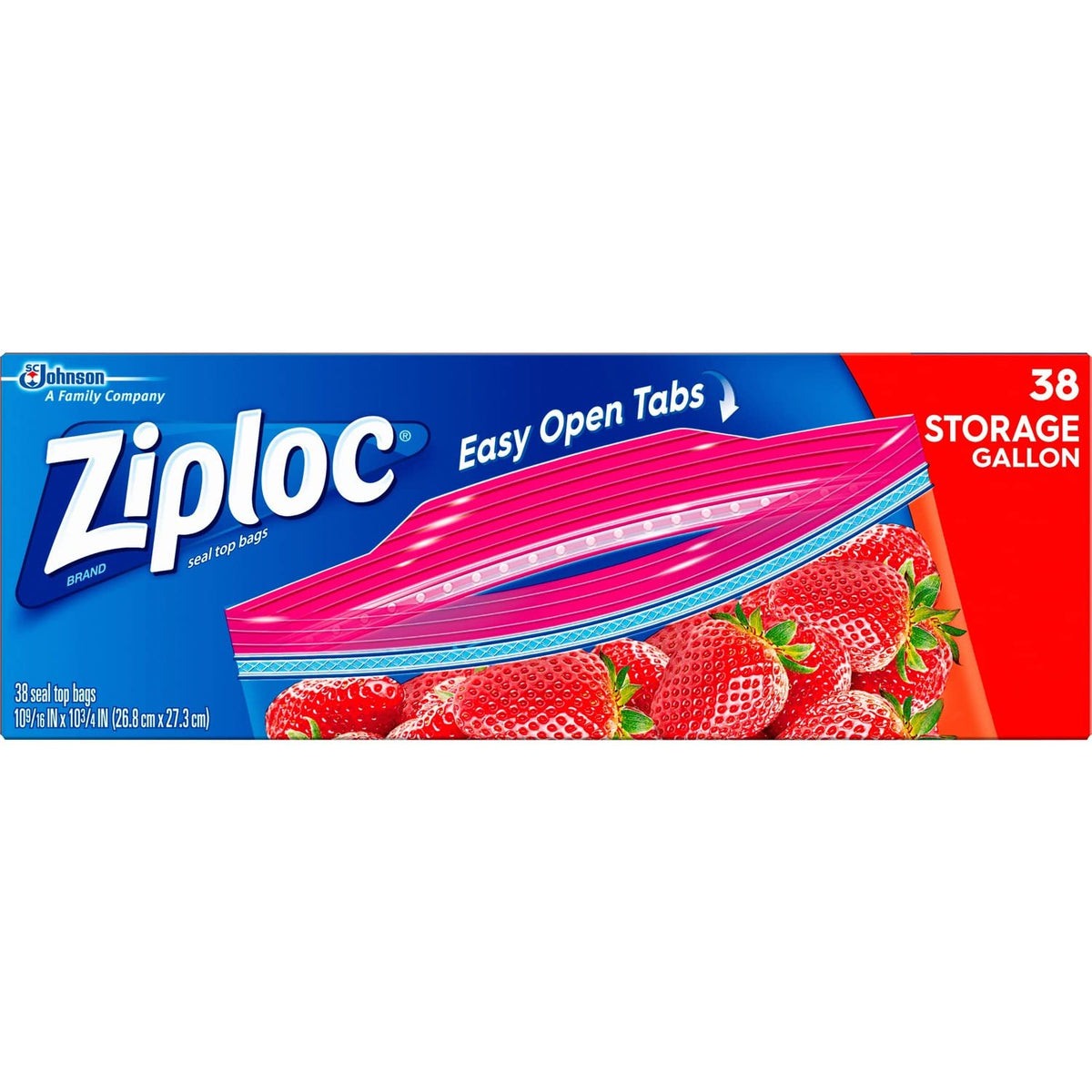 Ziploc 665016CT Freezer Bags, 1 Gallon, 2.7mil, 10-9/16-Inch x10-3/4-Inch, 342/CT, CL
