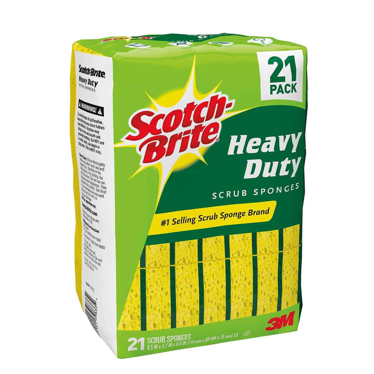 3M Scotch-Brite Heavy-Duty Scrub Sponge 6 ea
