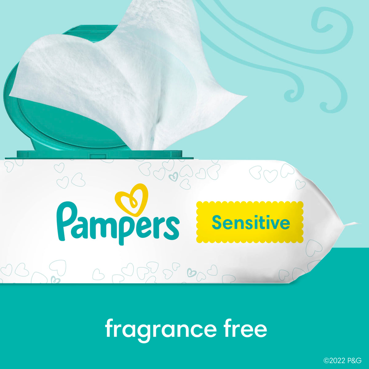 pampers sensitive baby wipes 392 ct OLD