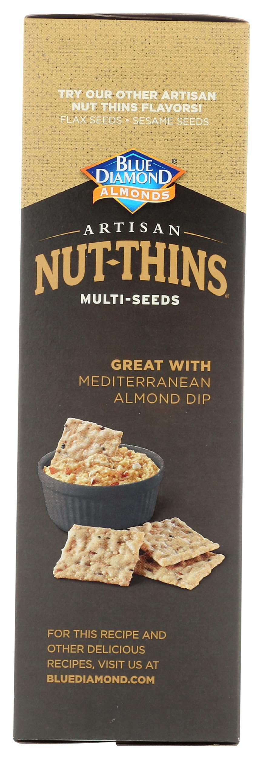 Blue Diamond Gluten Free Nut Thin Cracker Crisps, Multiseed, 4.25 Iybce