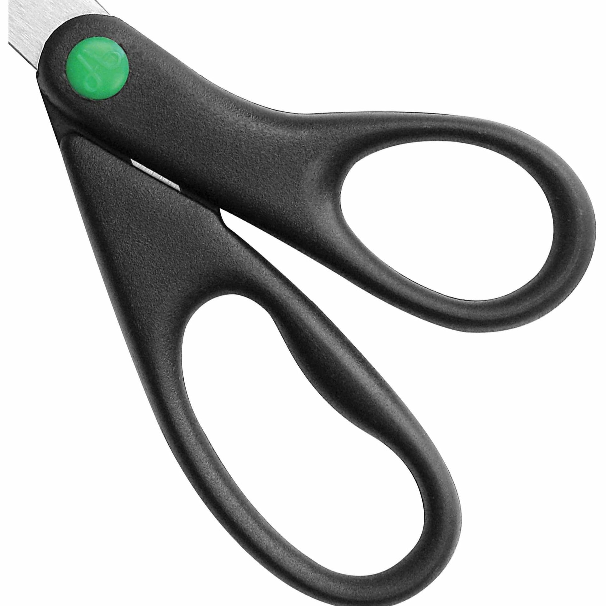 Wescott Kleenearth Recycled Stainless Steel Scissors, 8" Straight, Black (41418)