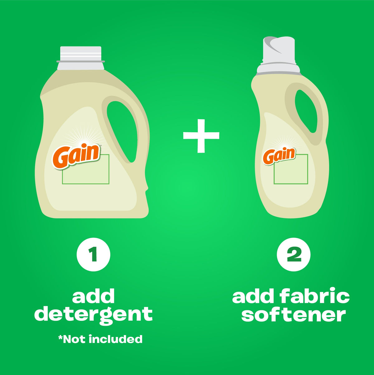 Gain Botanicals Liquid Fabric Conditioner (Fabric Softener), Orange Blossom Vanilla, 44 Fl Oz (Pack of 2)