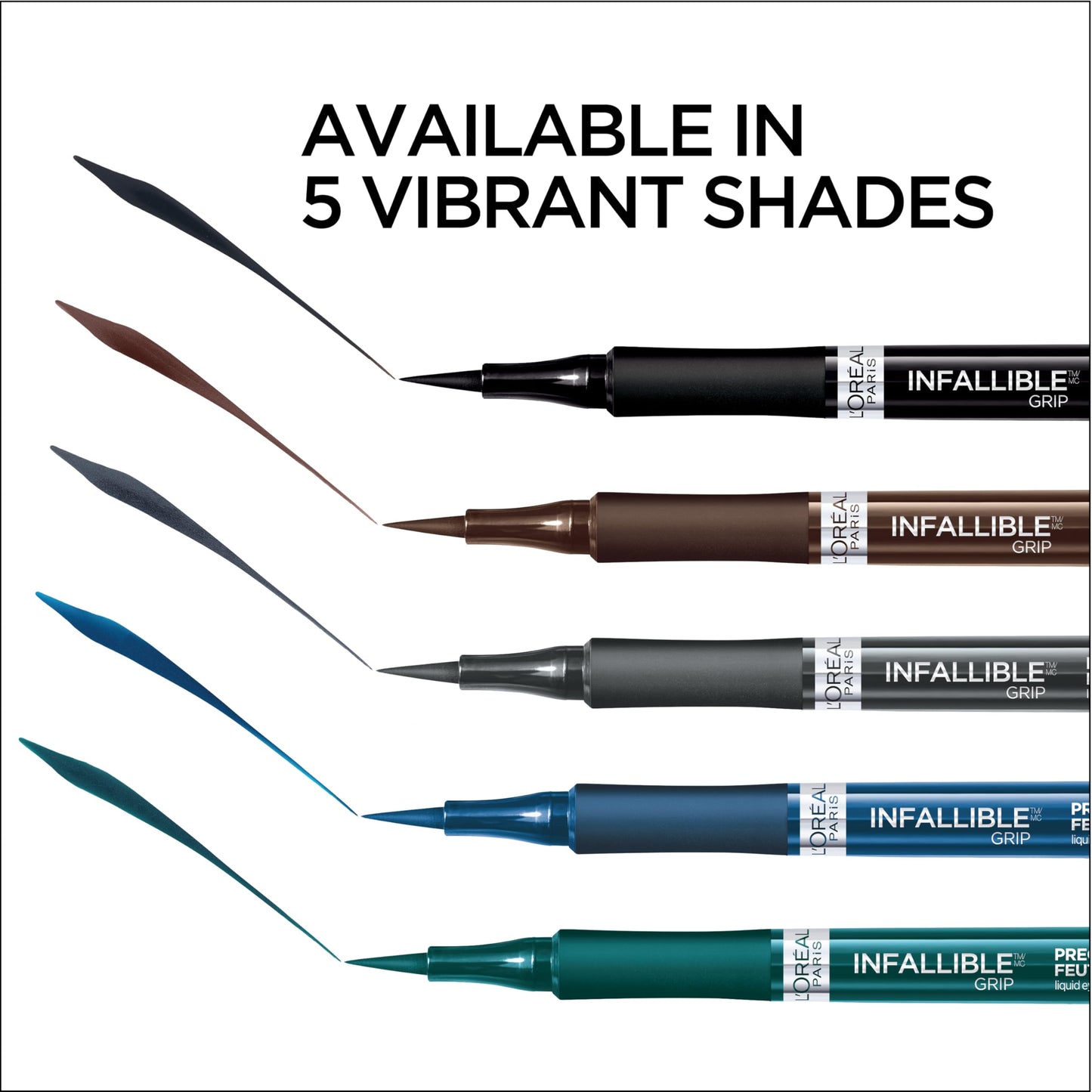 Lâ€™OrÃ©al Paris Cosmetics Paris Makeup Infallible Grip Precision Felt Eyeliner, Smudge Resistant, Long Lasting Waterproof Eyeliner, Blue, Blue, 0.03 fl oz