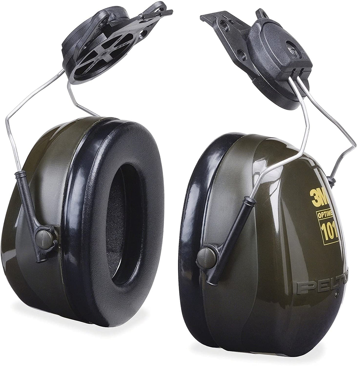 3M Peltor Optime 101 Helmet Attachable Earmuff,Green