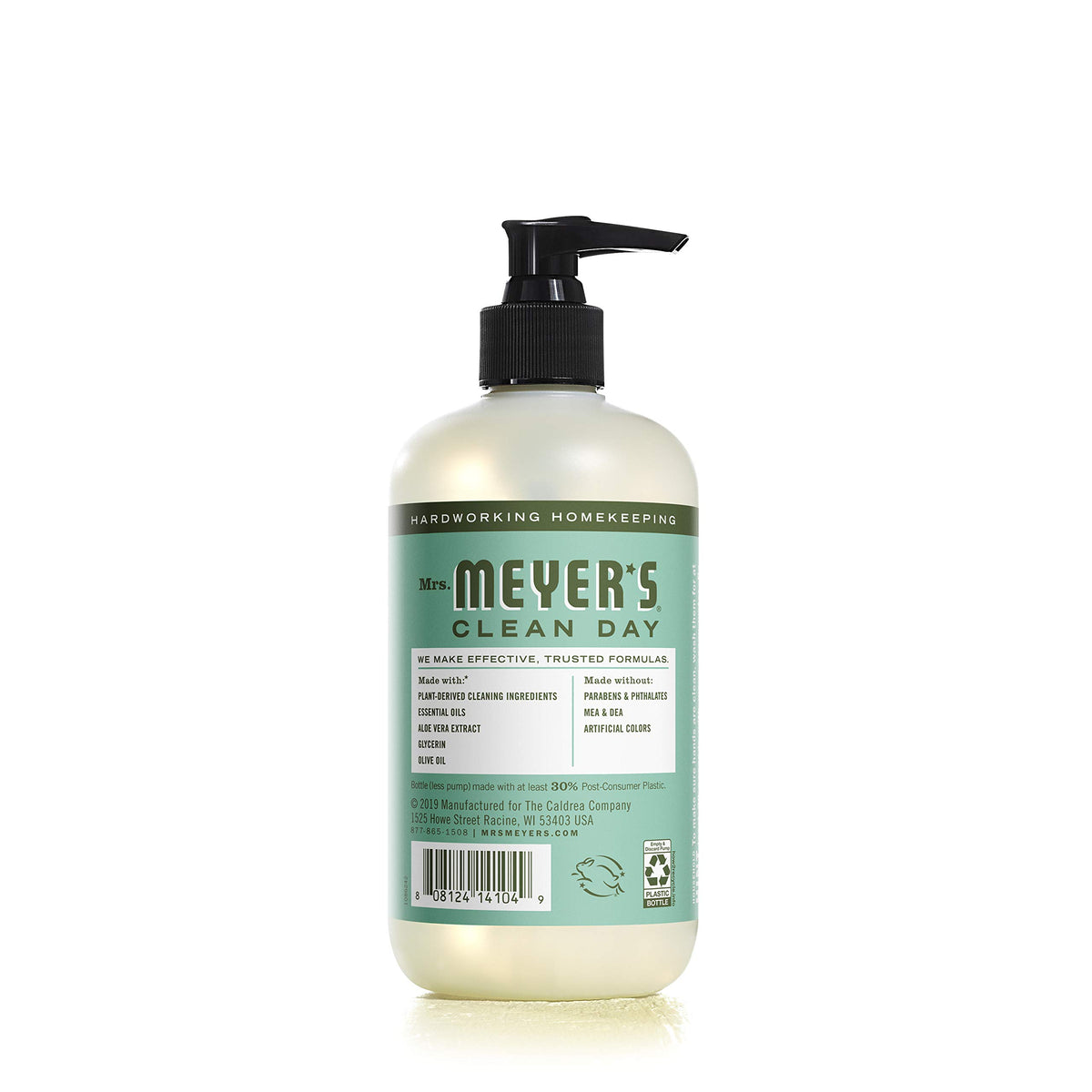 MRS. MEYER'S CLEAN DAY Hand Soap, Made with Essential Oils, Biodegradable Formula, Basil, 12.5 Fl. Oz