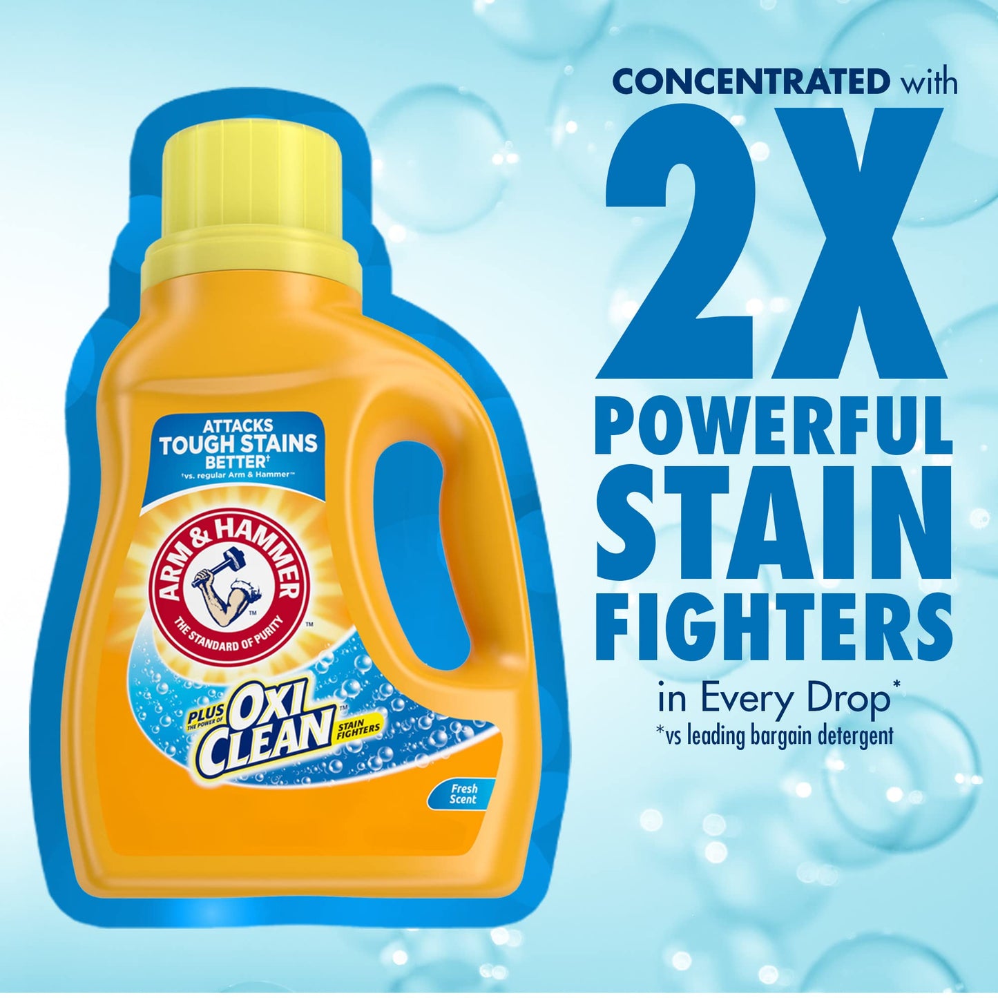 Arm & Hammer Plus OxiClean Fresh Scent, 75 Loads Liquid Laundry Detergent, 118.1 Fl oz