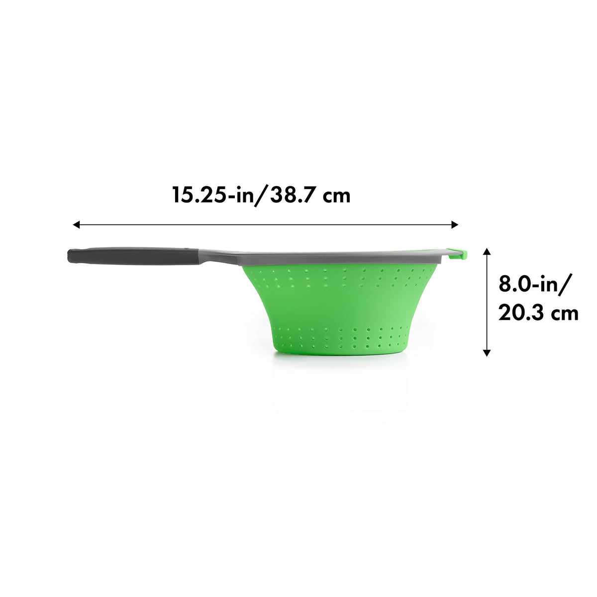 OXO Good Grips Silicone Collapsible Strainer, 2 Quart,Green