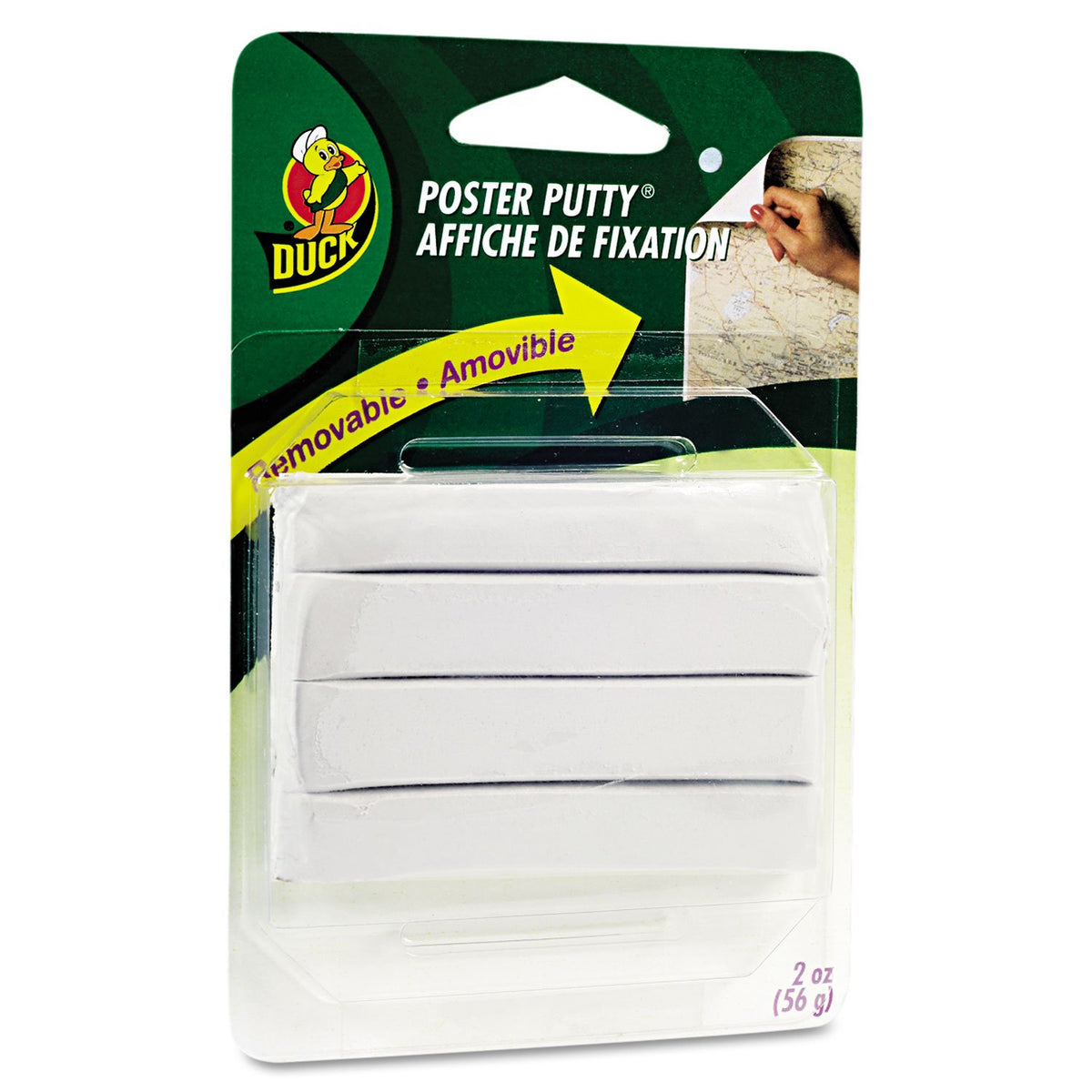 Duck PTY2 Poster Putty, Removable/Reusable, Nontoxic, 2 oz/Pack