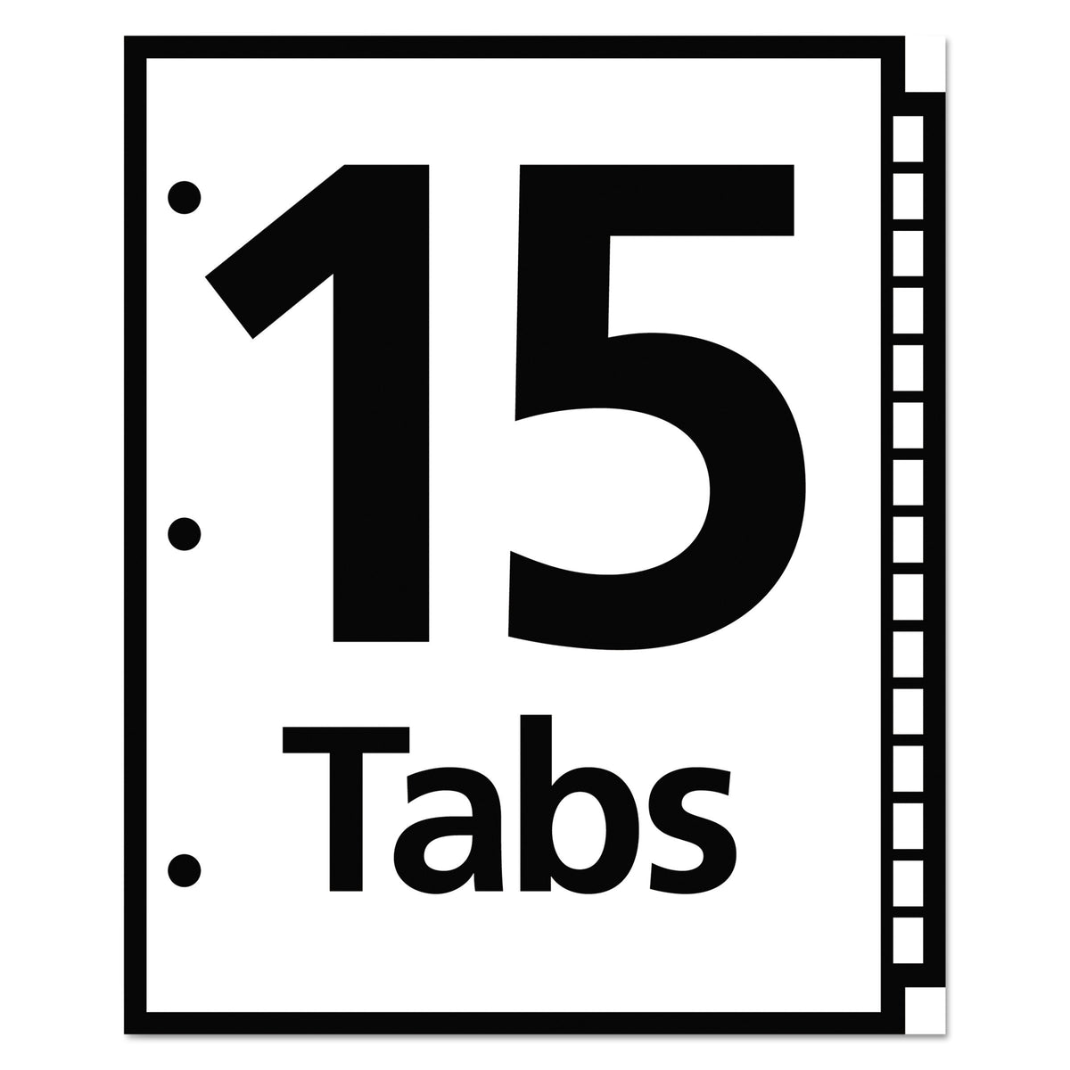 Office Essentials 11674 Table 'n Tabs Dividers, 15-Tab, Letter