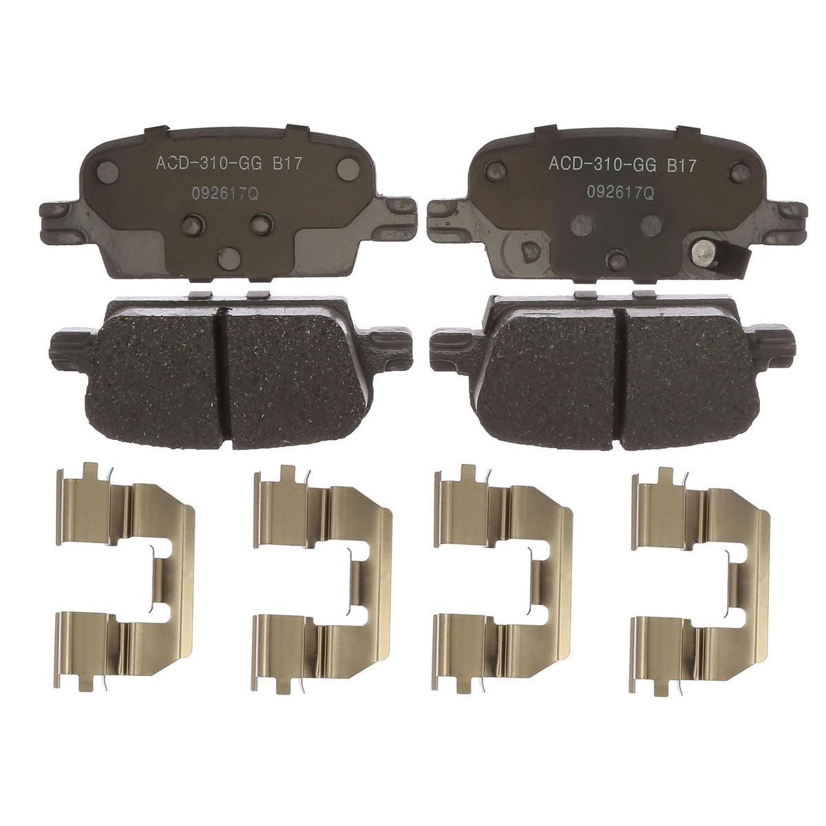 ACDelco Silver 14D1921CH Ceramic Rear Disc Brake Pad Set
