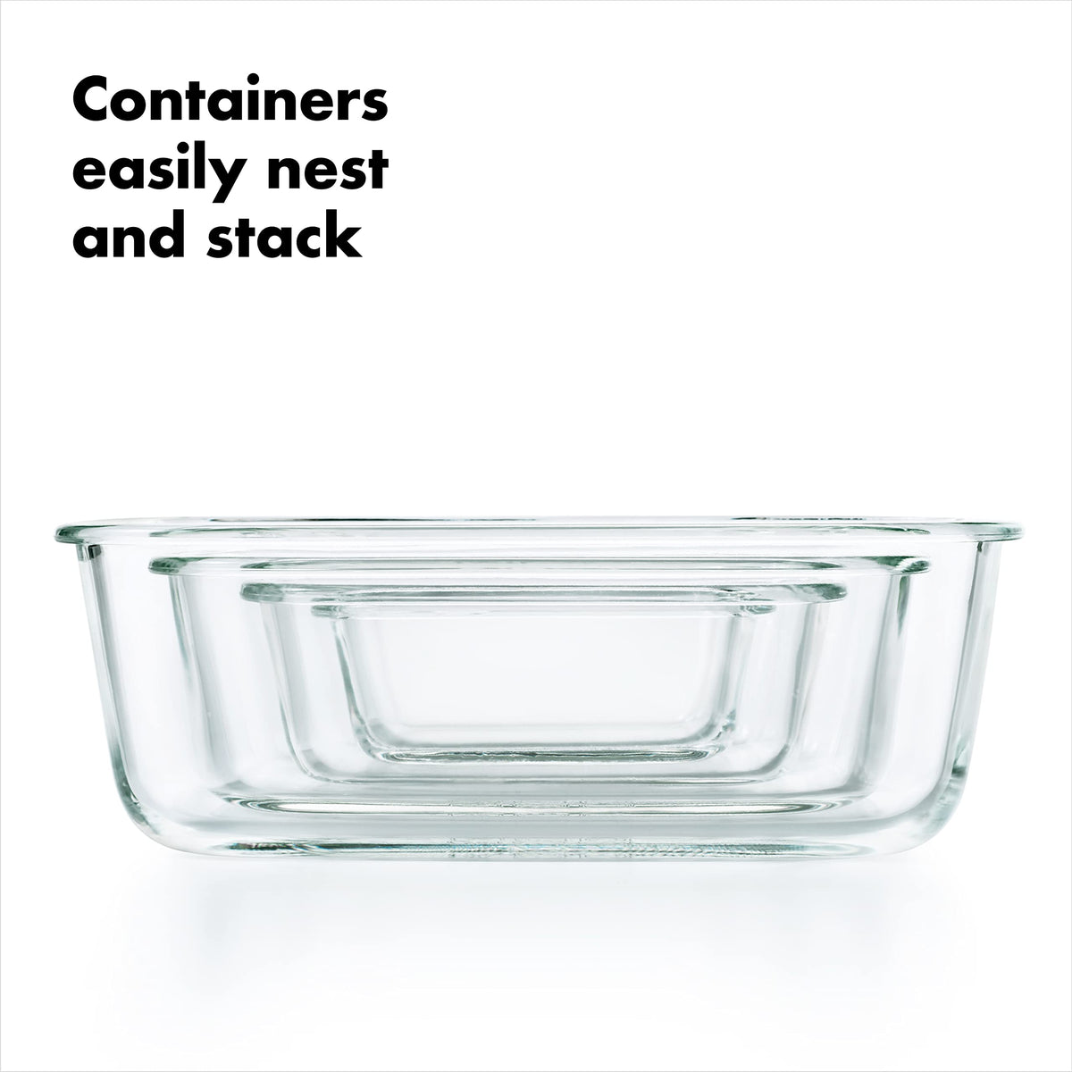 OXO Good Grips 4 Ounce Smart Seal Glass Rectangle Food Storage Container