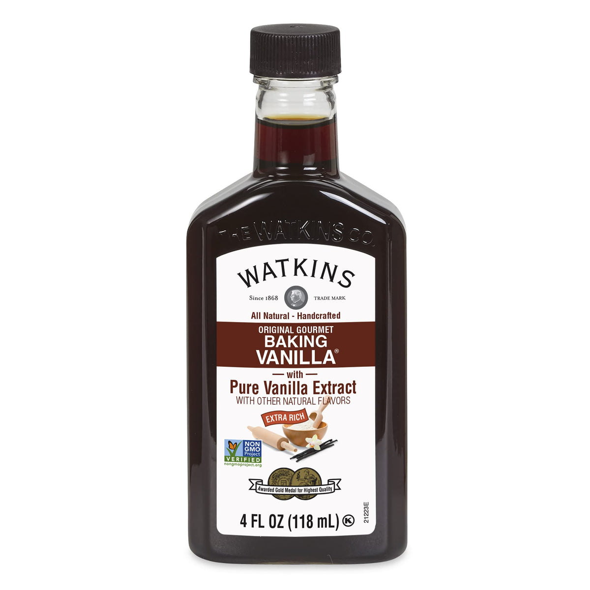Watkins All Natural Original Gourmet Baking Vanilla Extract, 4 Fl Oz (Pack of 1)