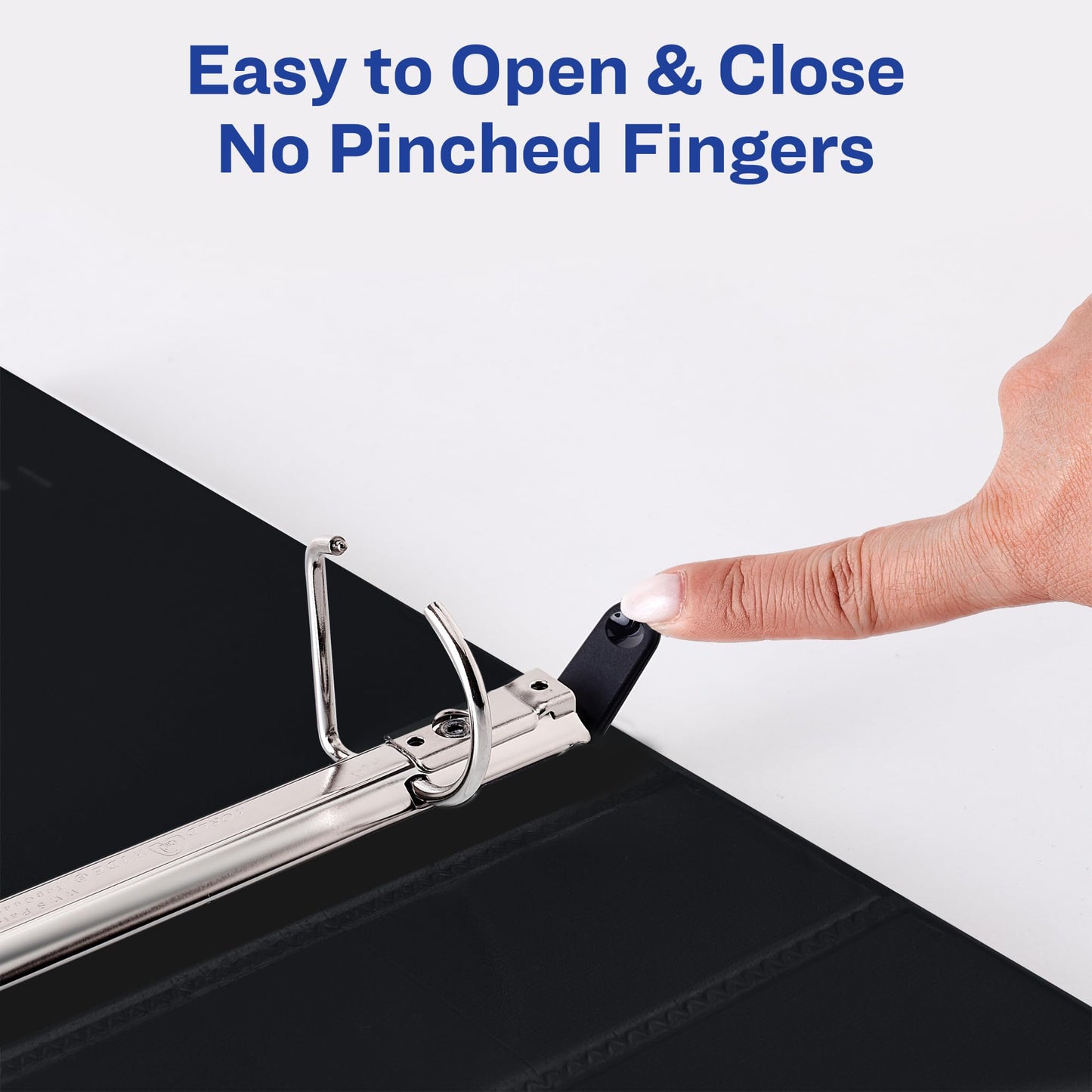 Avery Heavy-Duty View 3 Ring Binder, 1.5" One Touch Slant Rings, Holds 8.5" x 11" Paper, 1 White Binder (05404)