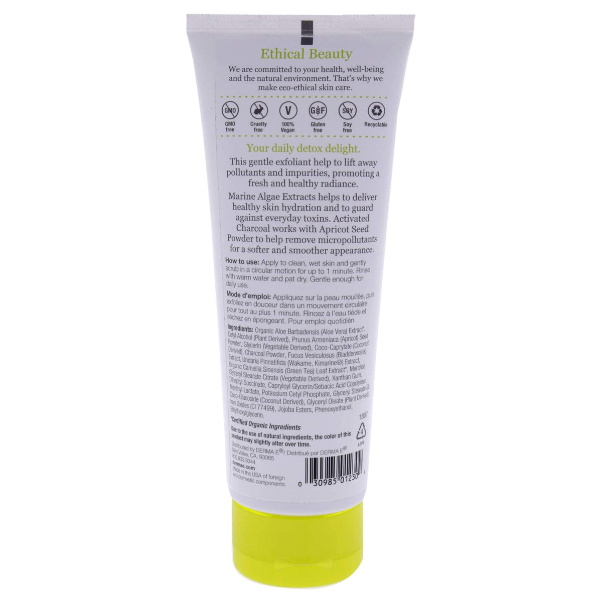 Derma-E Purifying Daily Detox Scrub Unisex Scrub 4 oz