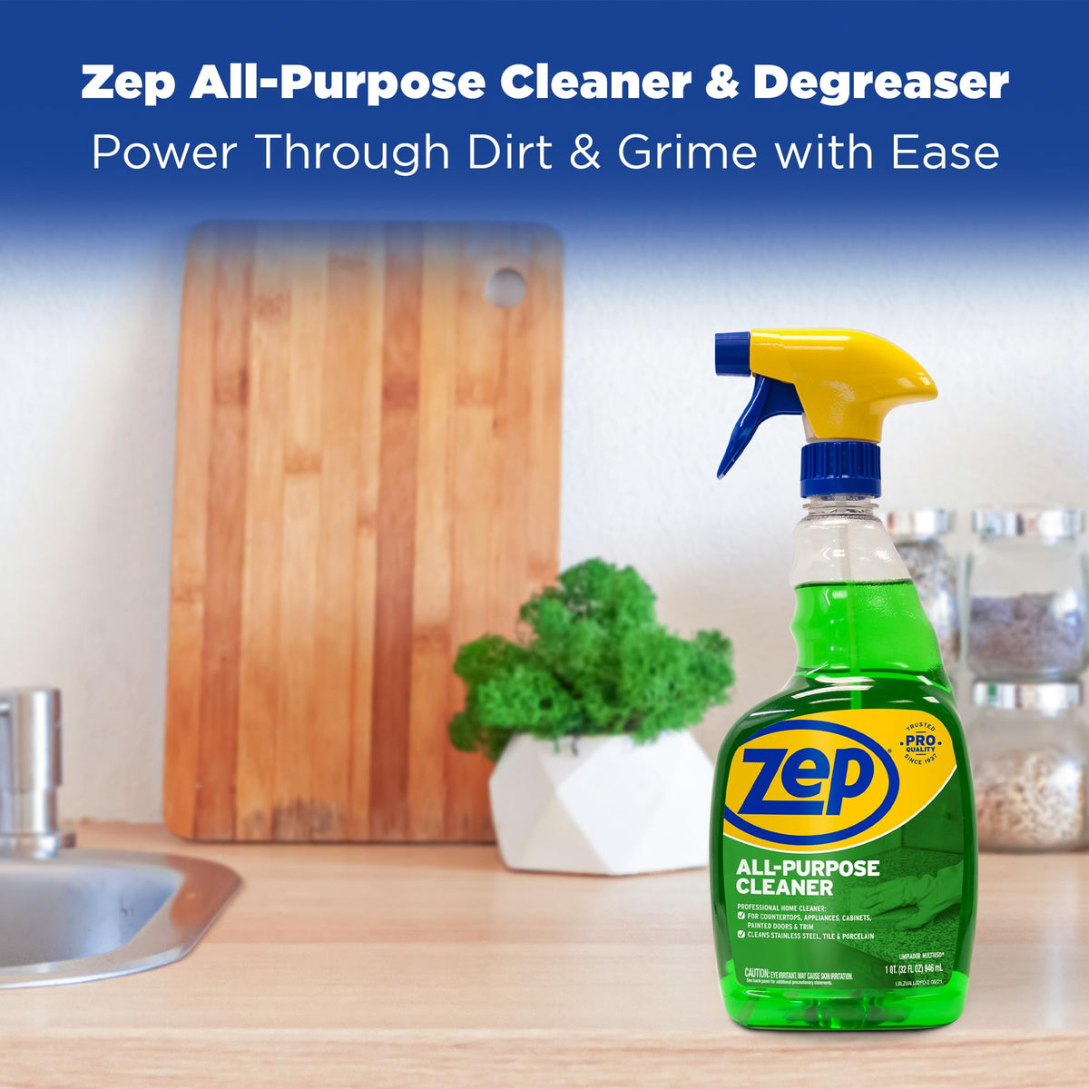 Zep ZUALL32CT All-Purpose Cleaner/Degreaser, Green, Pack of 12