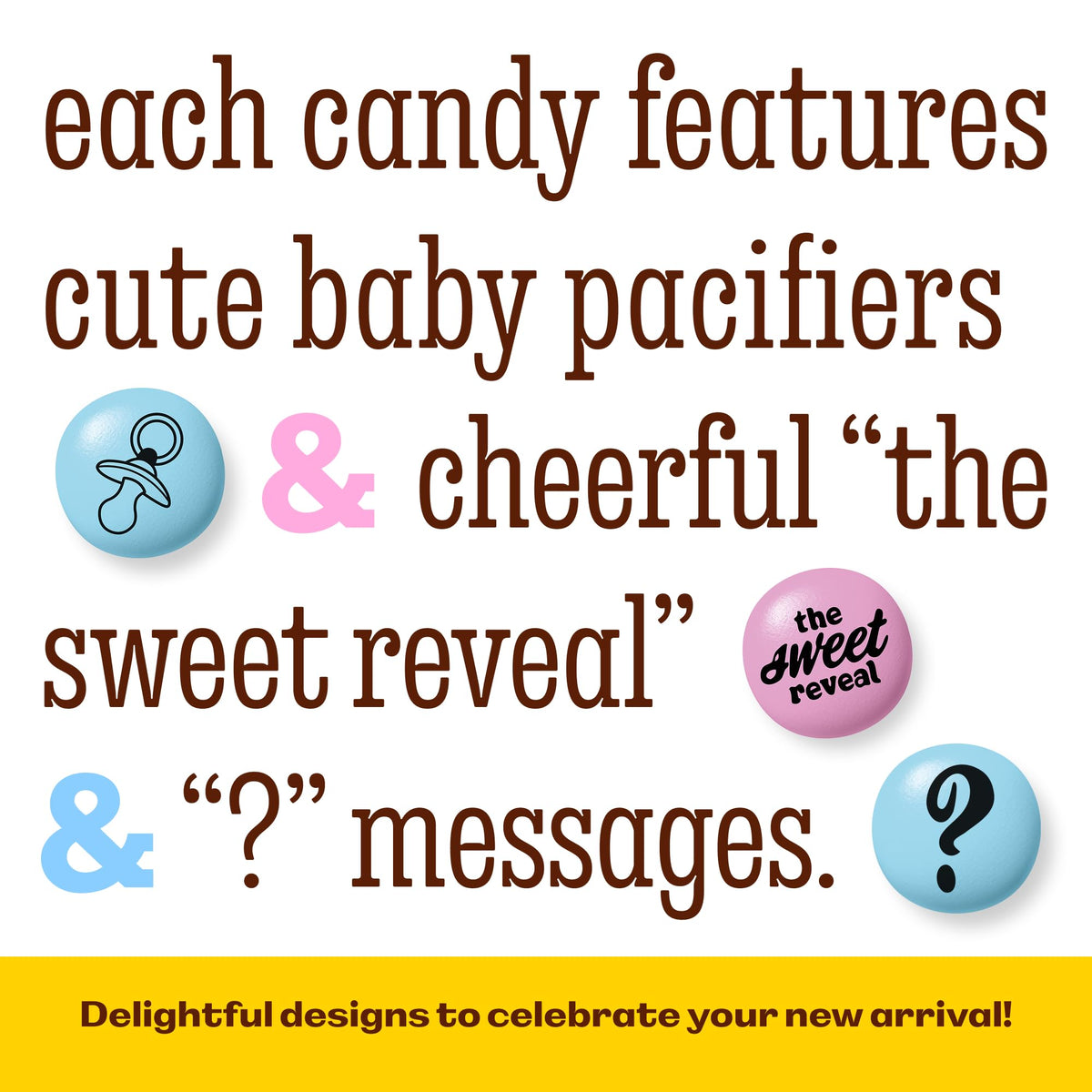 M&M'S World Gender Reveal Milk Chocolate Candy 2lb Bag with Light Blue and Pink M&M'S for Baby Showers Gender Reveal Parties and New Baby Favors