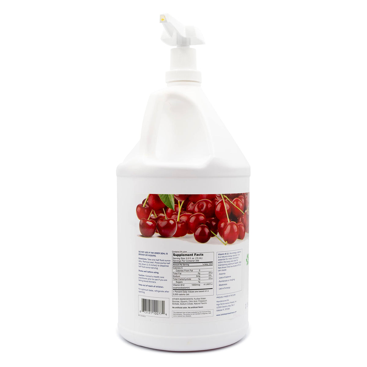 1st Step for Energy Liquid Vitamin B-12 Cherry Charge 1 Gal (128 fl oz)
