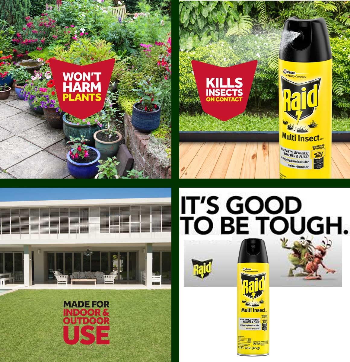 Raid Multi Insect Killer 15 Ounce (Pack of 6)