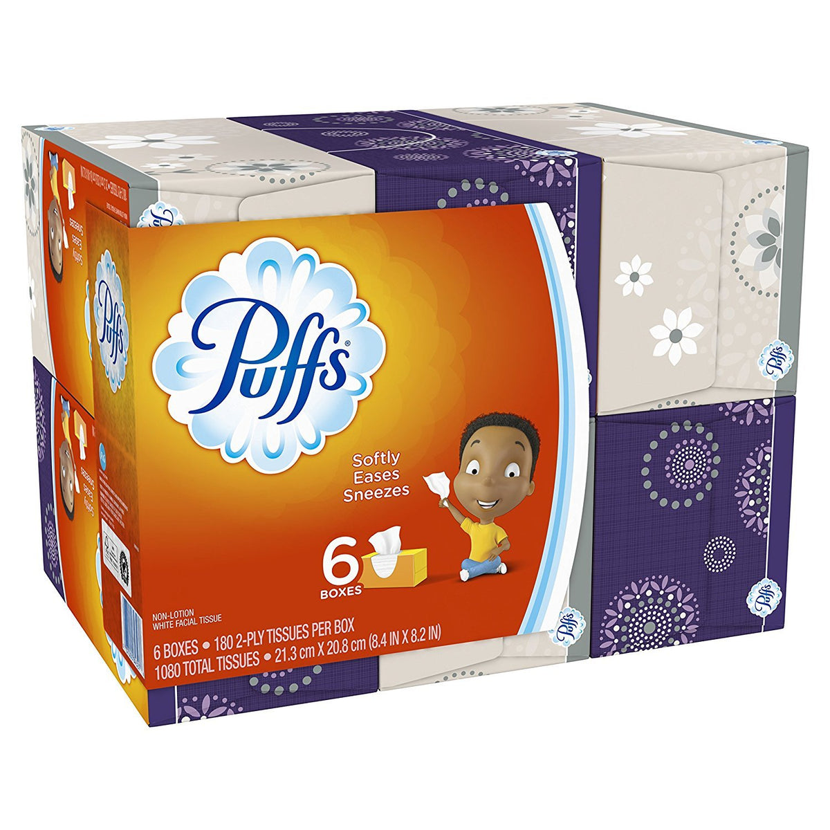 Puffs Everyday Basic Facial Tissues - 180 ct - 6 Pack (Packaging May Vary)