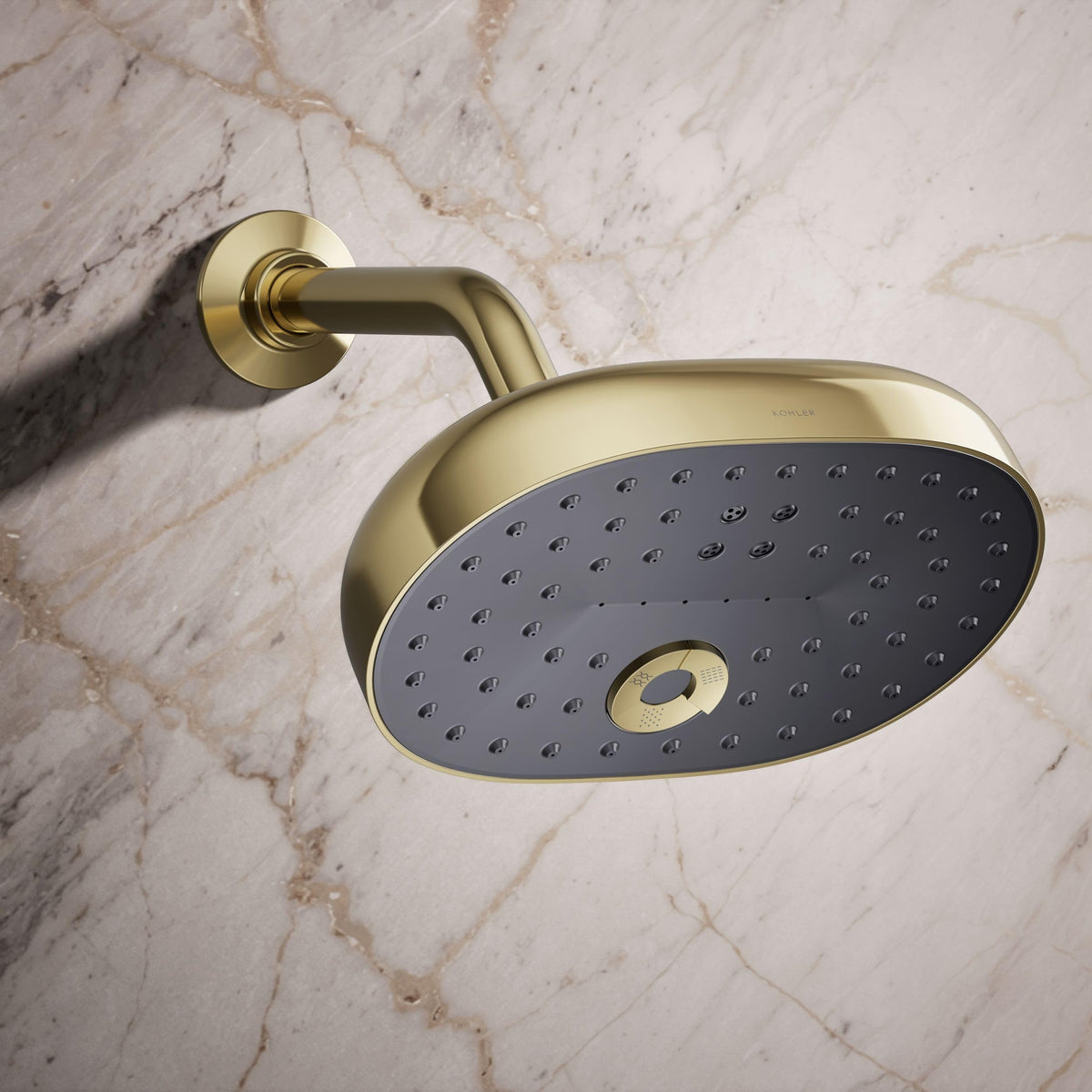 Kohler 26290-AF Statement® Three-function showerhead, 2.5 gpm, Vibrant French Gold