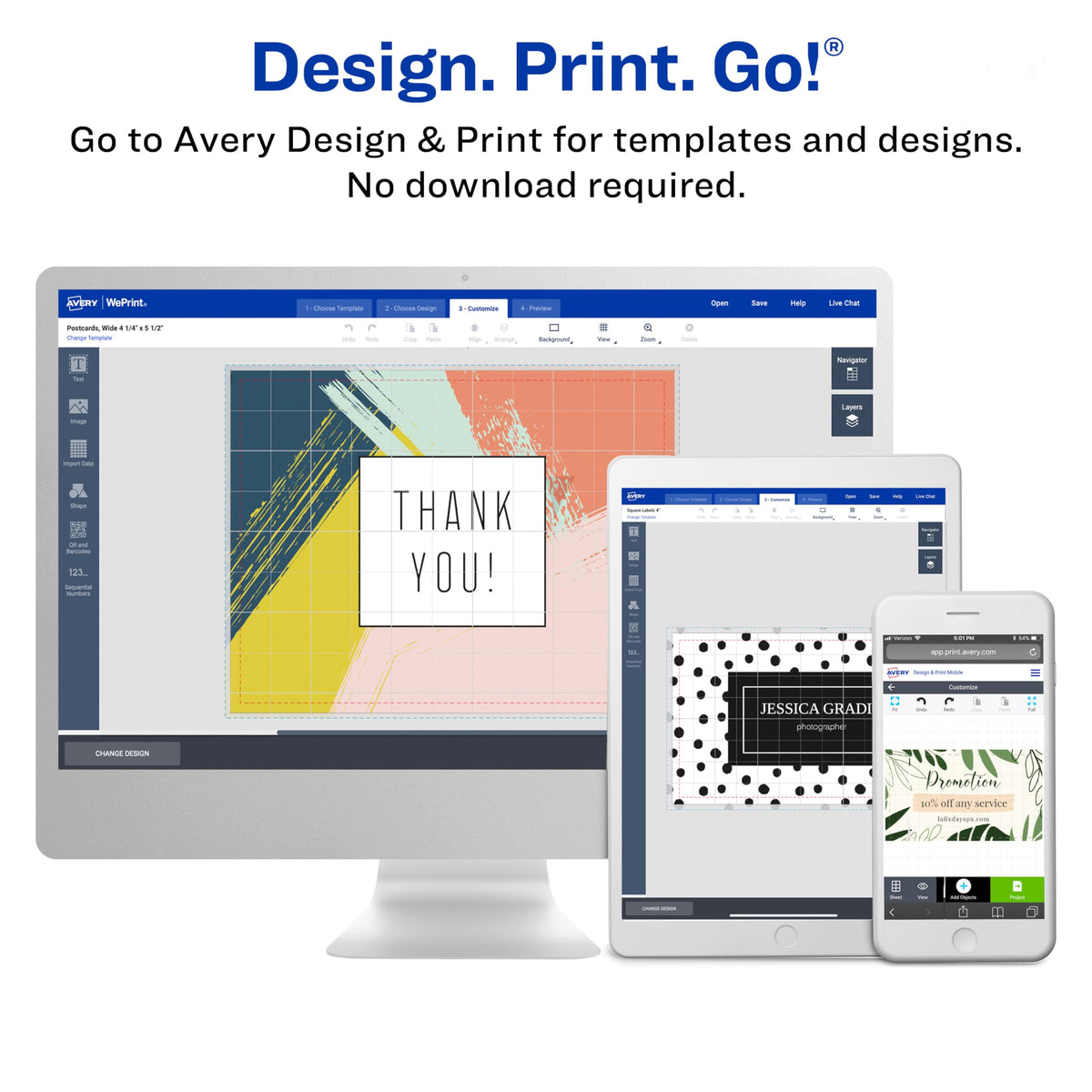 Avery Printable Postcards, 4.25" x 5.5", Matte White, 200 Blank Postcards for Inkjet Printers (8387)